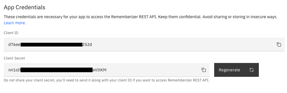 đăng ký thông tin xác thực ứng dụng