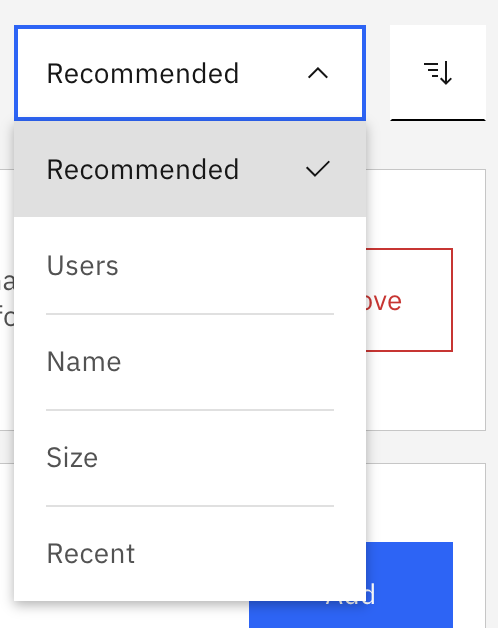 Filter of search bar