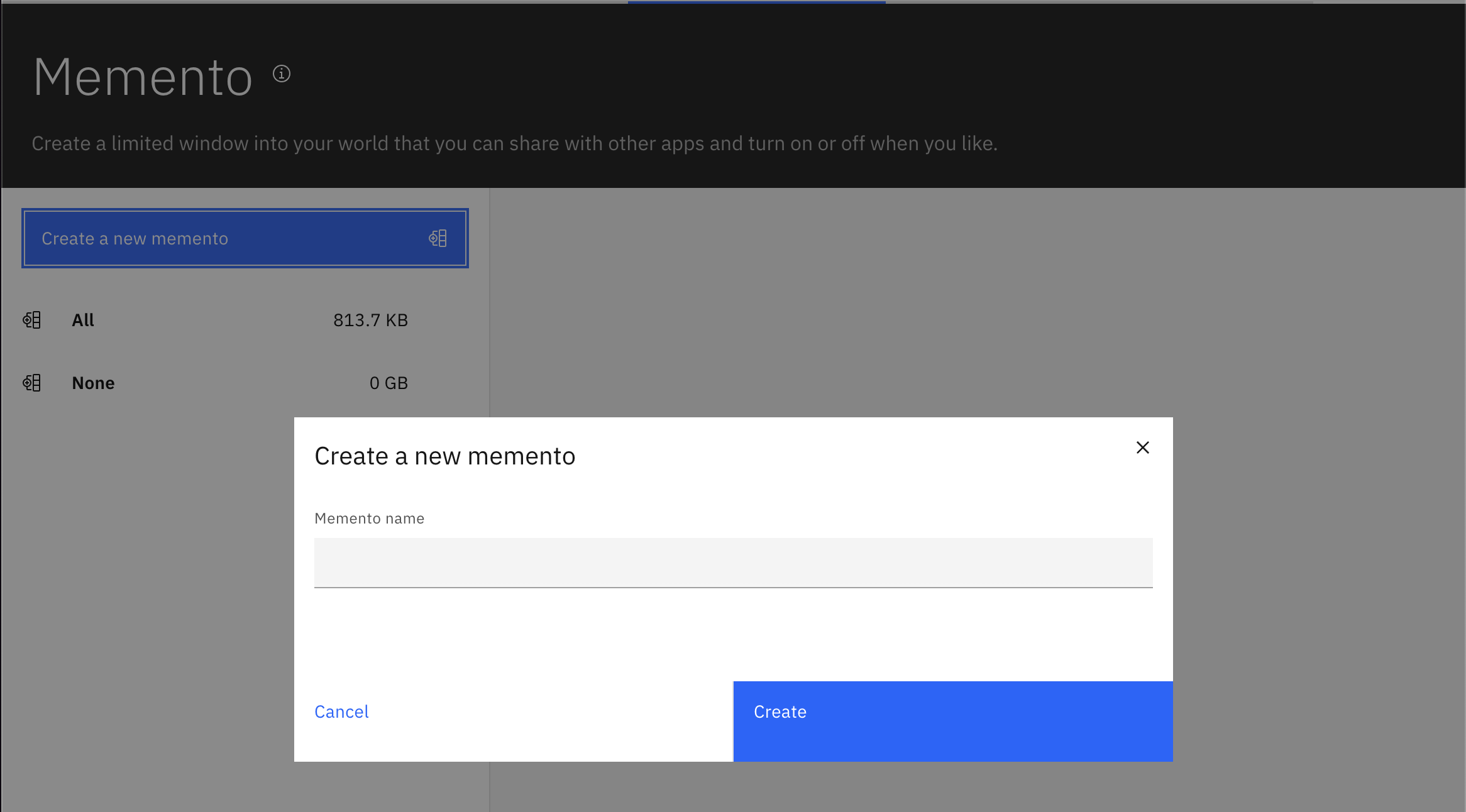 create memento