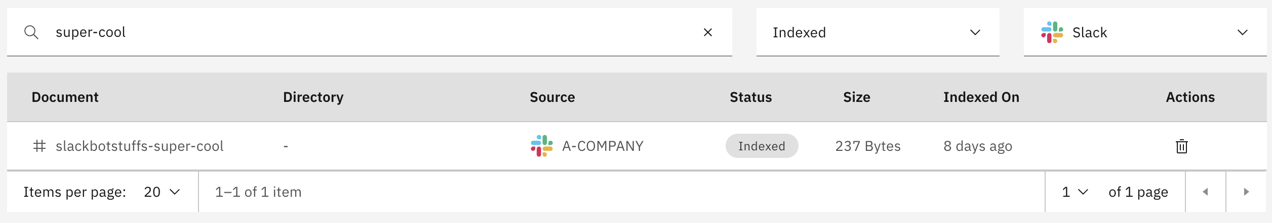 Kết quả của một tìm kiếm